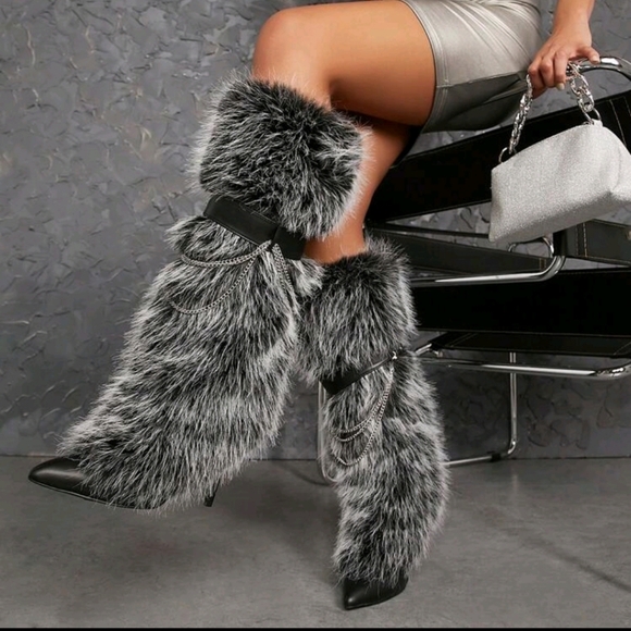 Faux Fur Boots - Picture 2 of 5
